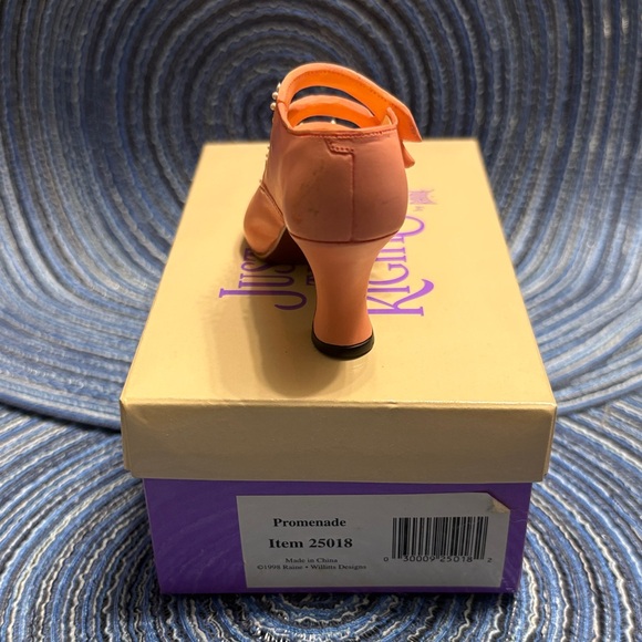 Just The Right Shoe Orange Heels with Pearl Details - Picture 3 of 5